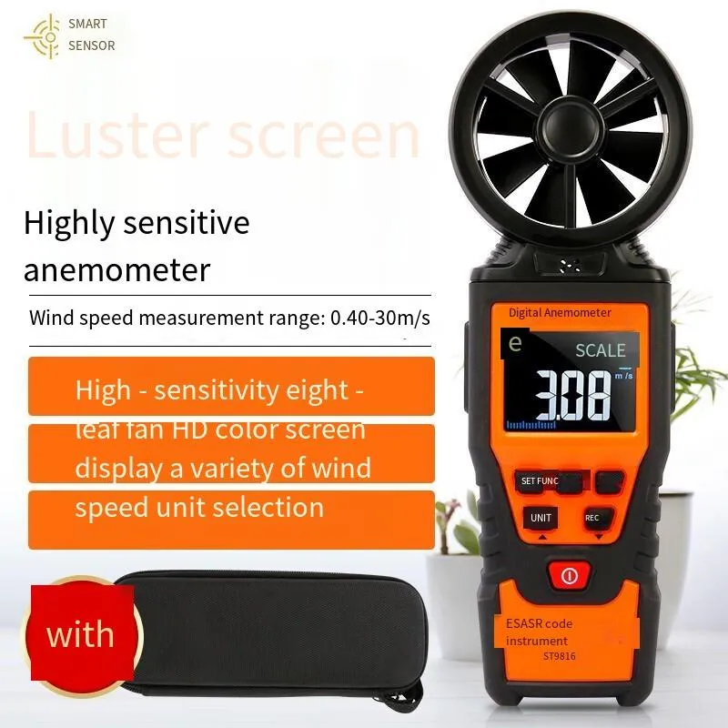( Smart Sensor ) Handheld Anemometer Digital Display High Precision Digital Anemometer Multifunctional Portable Anemometer