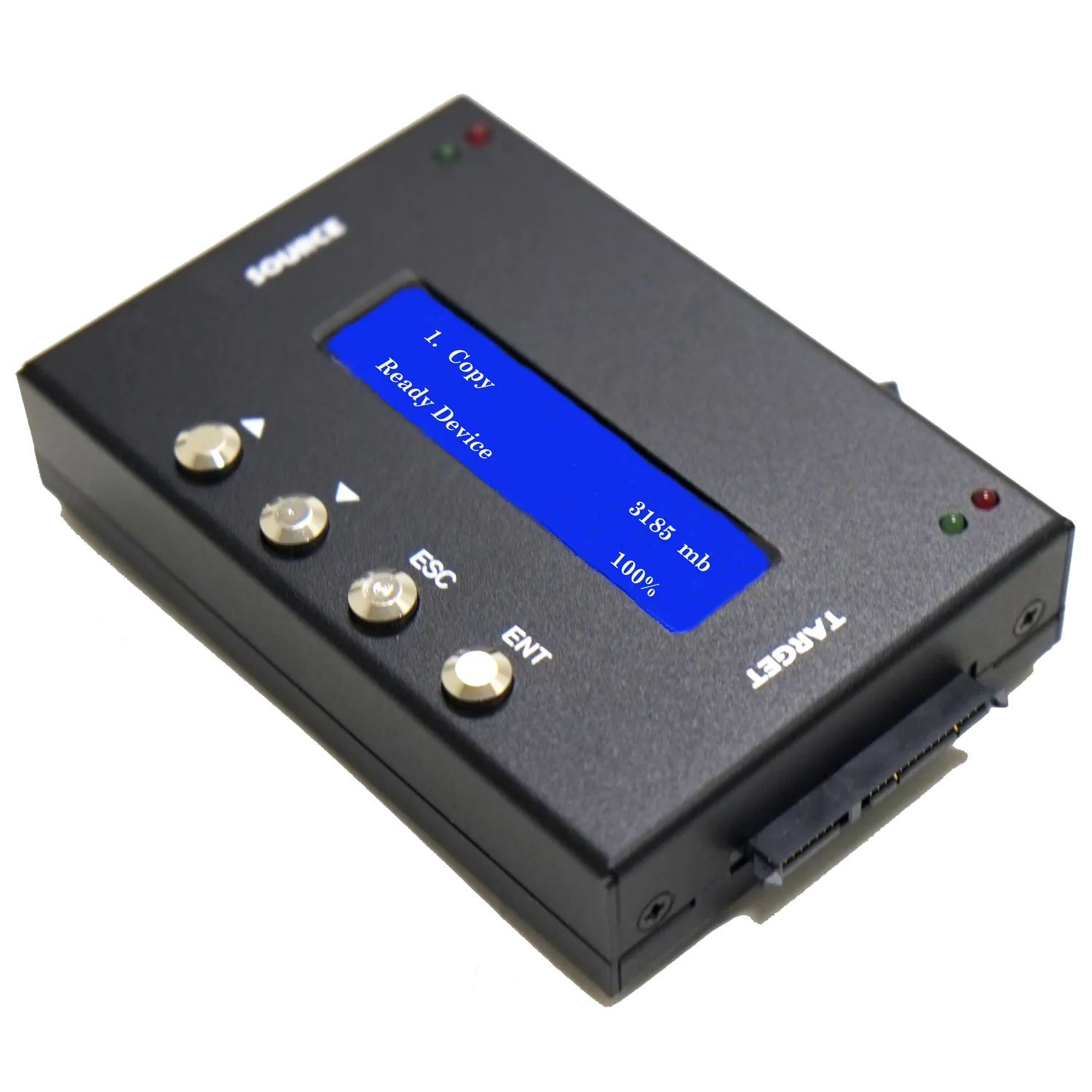 1 to 1 SATA Hard Drive Duplicator - 3.5" & 2.5" HDD Cloner (up to 150MB/s) & SSD Storage Copier with DoD Compliant Data Eraser (DM-HS0-2H1B)