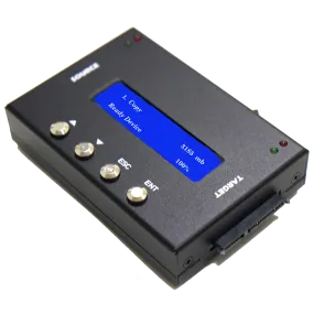 1 to 1 SATA Hard Drive Duplicator - 3.5" & 2.5" HDD Cloner (up to 150MB/s) & SSD Storage Copier with DoD Compliant Data Eraser (DM-HS0-2H1B)