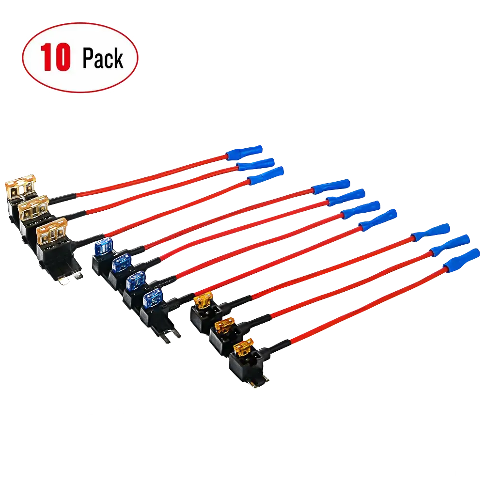 10Pcs Standard Mini Low Profile Add-A-Circuit Fuse Adapter