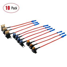 10Pcs Standard Mini Low Profile Add-A-Circuit Fuse Adapter