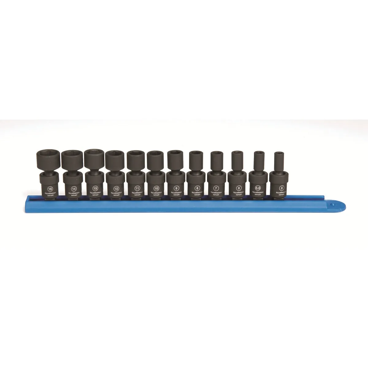 12 PIece 1/4" Drive 6 Point Metric Universal Impact Socket Set KDT84905