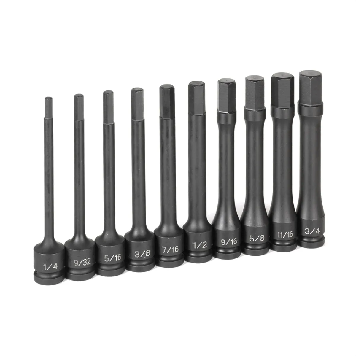 1/2" Drive 10 Pc. 6" Length Fractional Hex Driver Set GRE1360H