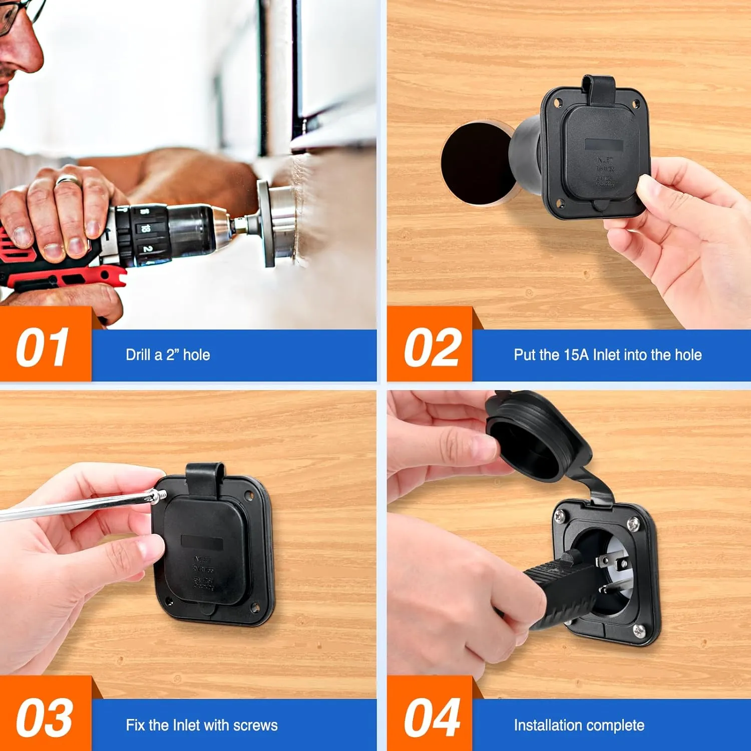 15AMP RV Power Inlet