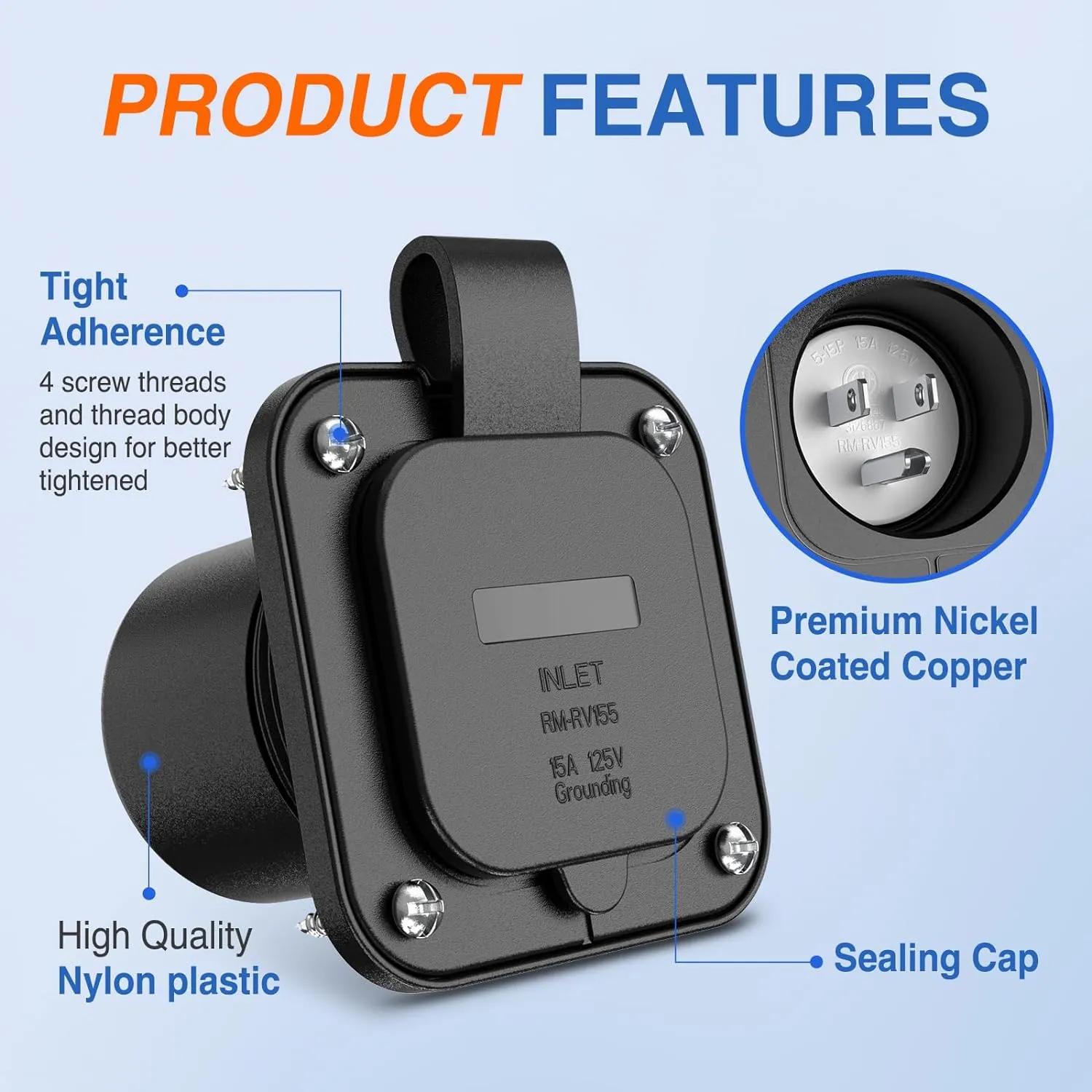 15AMP RV Power Inlet