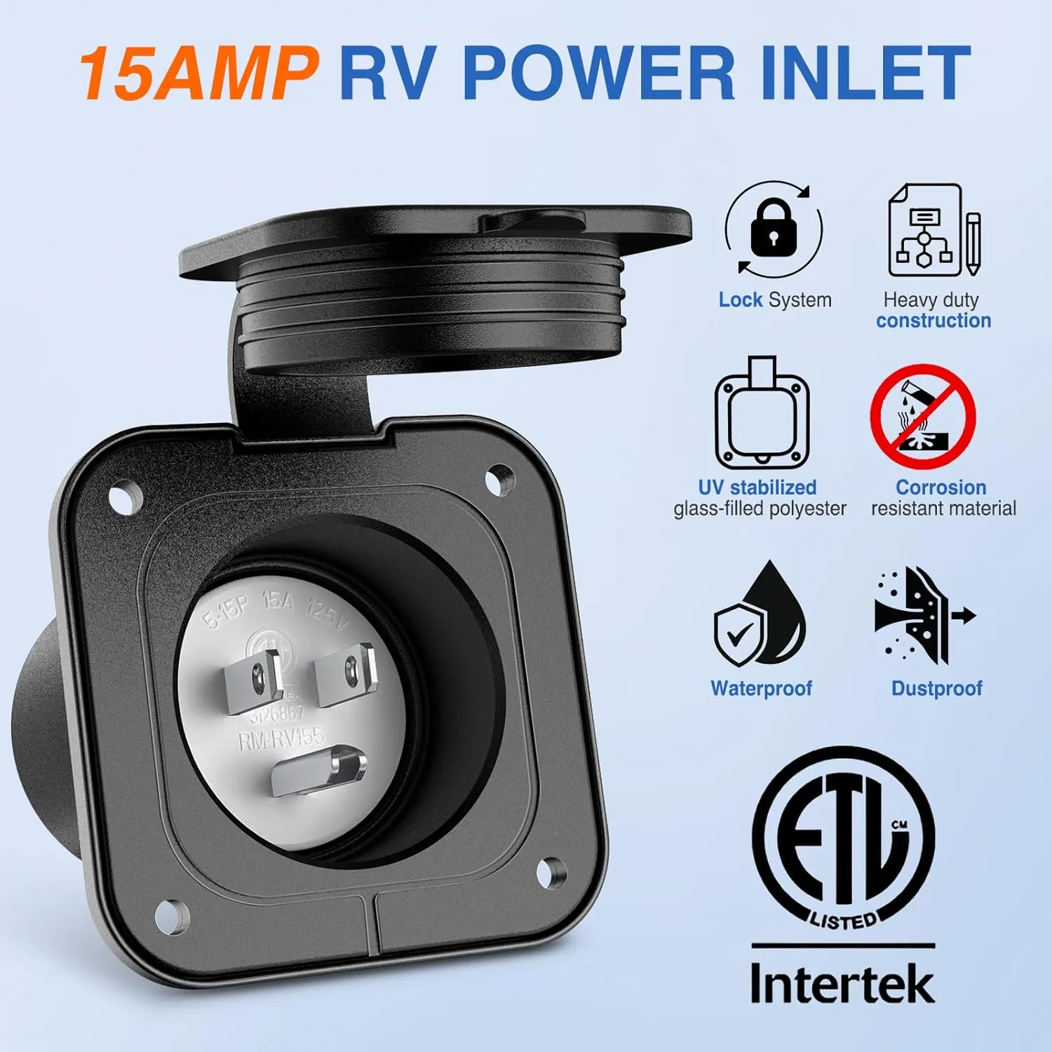 15AMP RV Power Inlet