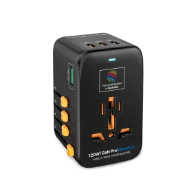 1WorldAdapter™ PD120W GaN Pro™ with 4 x USB-C PD3.2 & USB-A QC4  PPS Fast Charging
