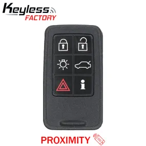 2007-2018 Volvo / 6-Button Smart Key / PN: 30659498 / KR55WK49266 / Keyless Drive / 434 MHz (AFTERMARKET)