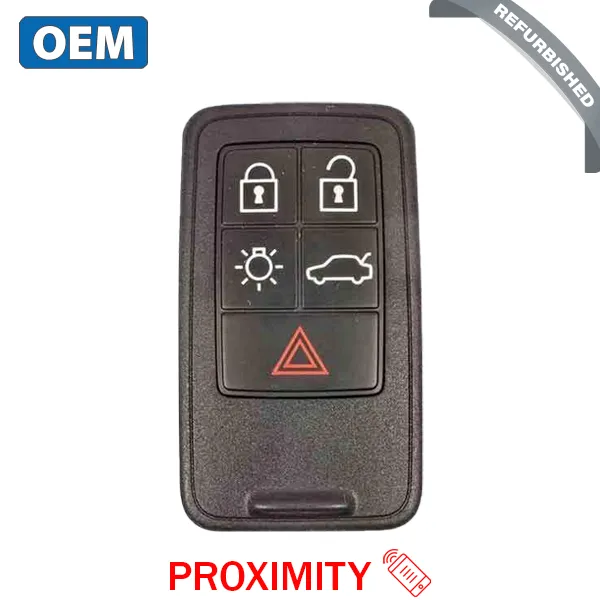 2008-2018 Volvo S60 V60 XC60 / 5-Button Smart Key / PN: 30659550 / KR55WK49266 / Keyless Drive / 434MHz (OEM Refurb)