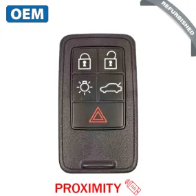 2008-2018 Volvo S60 V60 XC60 / 5-Button Smart Key / PN: 30659550 / KR55WK49266 / Keyless Drive / 434MHz (OEM Refurb)