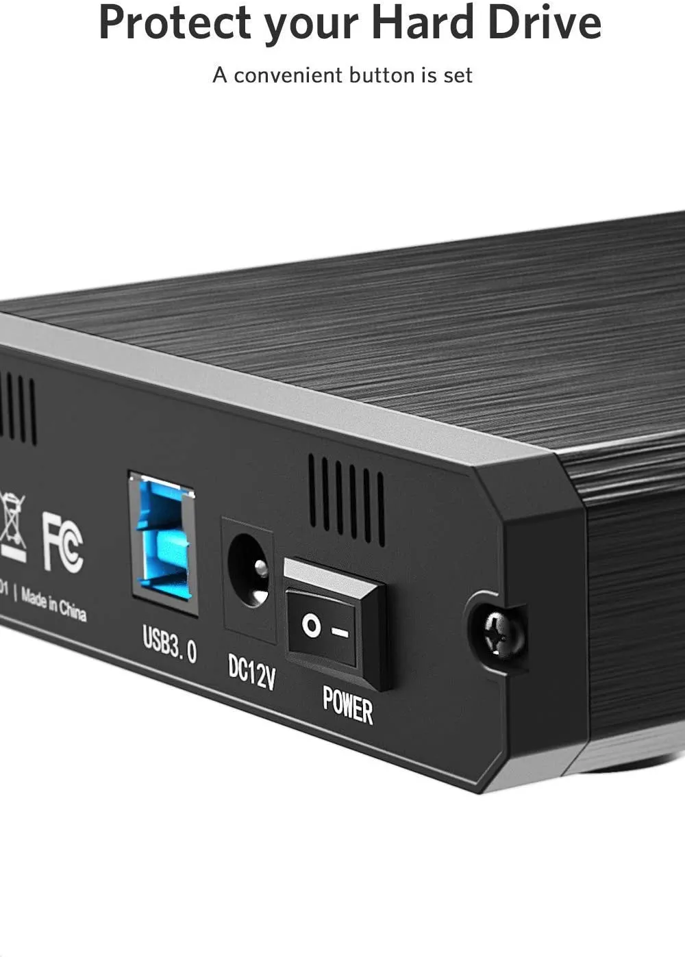 3.5" Hard Drive Enclosure with USB 3.0 Port, FE3001