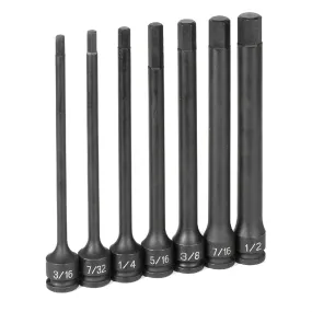 3/8" Dr. 7 Pc.  6" Length Fractional Hex Driver Set