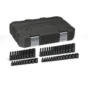 48 PIece 1/4" Drive 6 Point SAE/Metric Standard and Deep Impact Socket Set