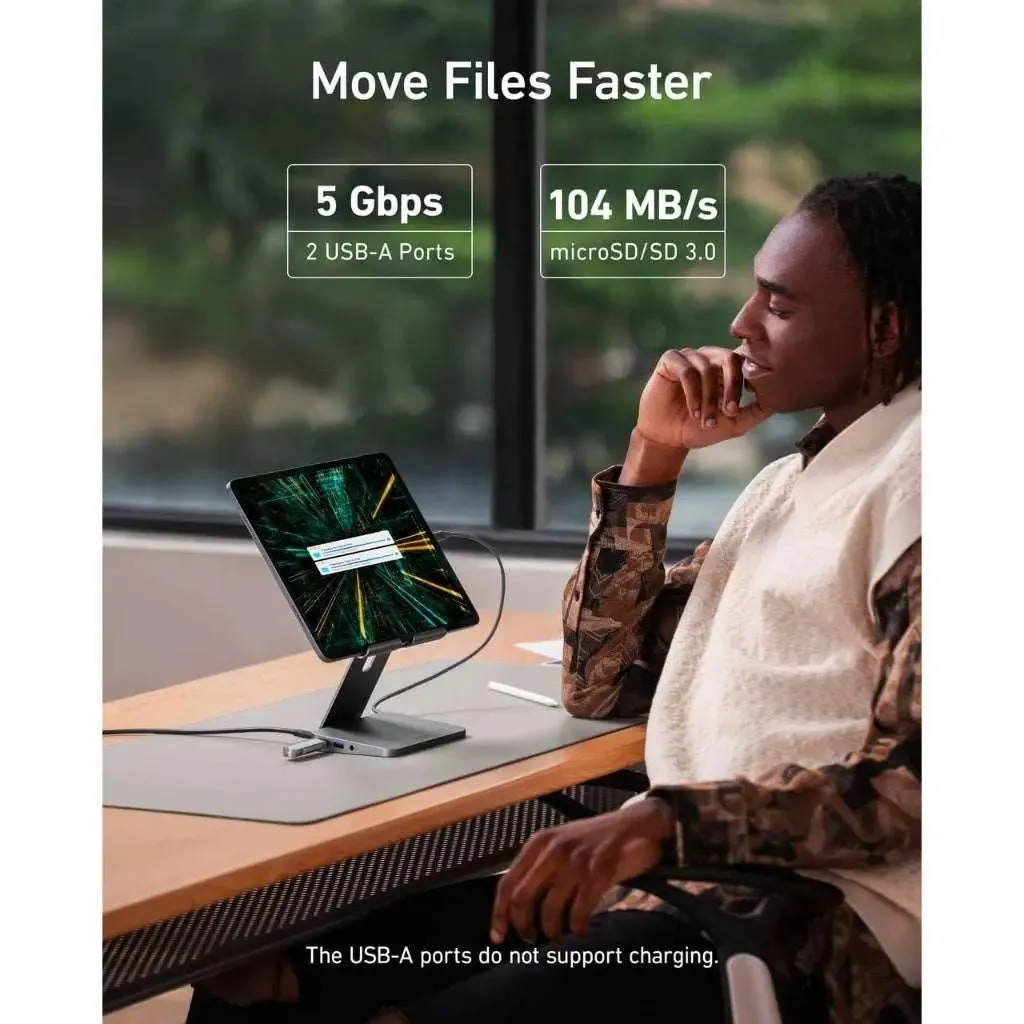 551 USB-C Hub (8-in-1, Foldable Tablet Stand) Adapter A8387