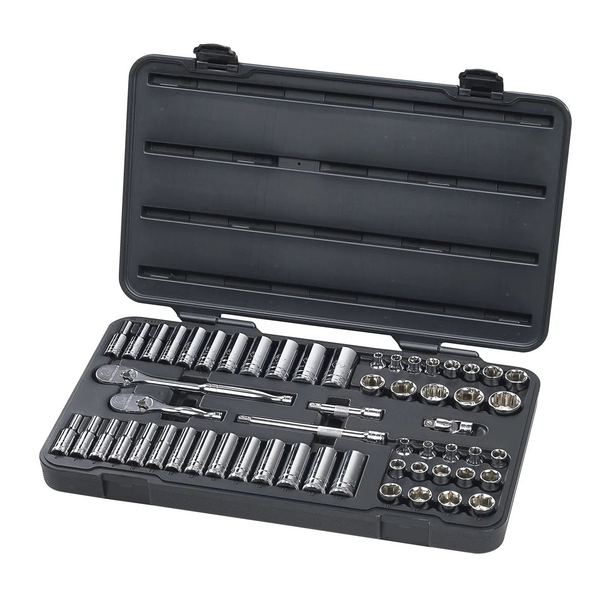 57 Piece 3/8" Drive 6 Point SAE/Metric Socket Set
