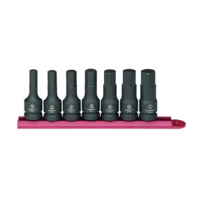 7 PIece 1/2" Drive 6 Point SAE Hex Impact Socket Set KDT84941