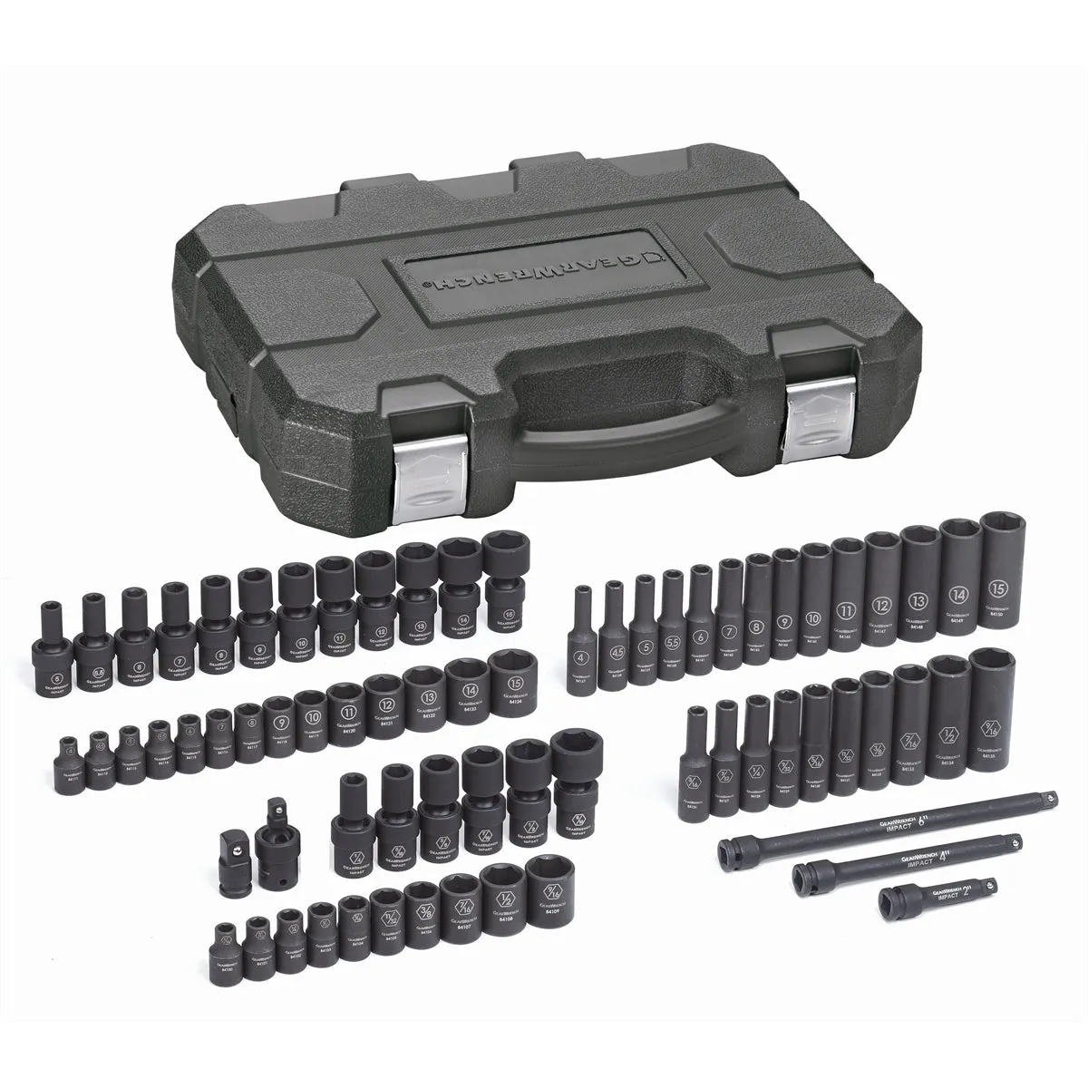71 PIece 1/4" Drive 6 Point SAE/Metric Standard, Deep and Universal Impact Sock