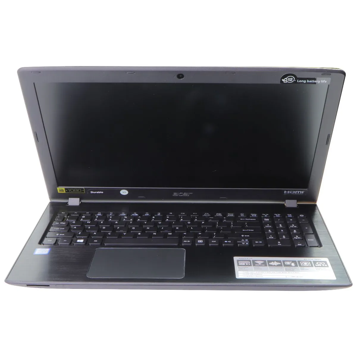 Acer Aspire E 15 (15.6-in/2015) FHD Laptop (E5-576-392H) I3-8130U/1TB/6GB/10Home