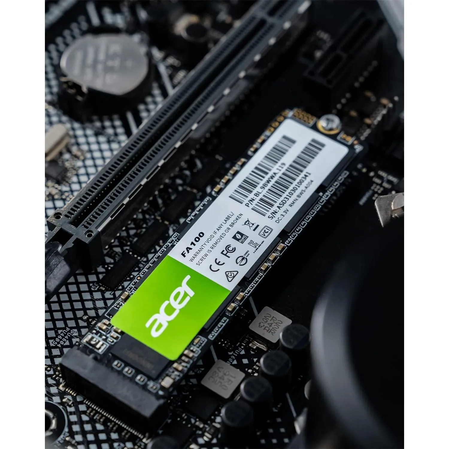 Acer FA100 NVMe SSD 1TB, M.2 2280 PCIe 3.0, Read Speed Up to 3500 MB/s, Internal PC Solid State Drive with SLC Cache for Laptop and Desktop Upgrade - BL.9BWWA.120