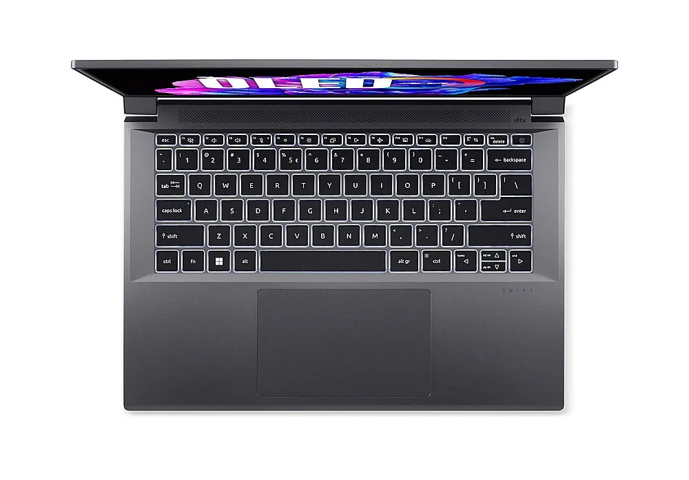 Acer - Swift X 14” OLED 2880 x 1800 120Hz HDR500 Laptop – Intel i7-13700H – GeForce RTX 4050 - 16GB LPDDR5 – 1TB Gen4 SSD - Steel Gray