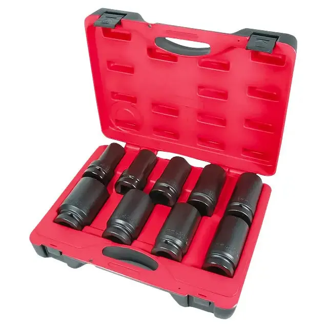 AFF 1" Dr. Metric Deep Impact Socket Set, 6 Pnt, 9 Pcs - 55900 [Clearance]