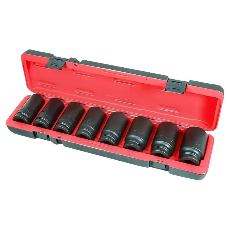 AFF 3/4" Drive Deep Impact Sockets w/ Case (26-38 mm, 8 pcs) - 55500 [Clearance]