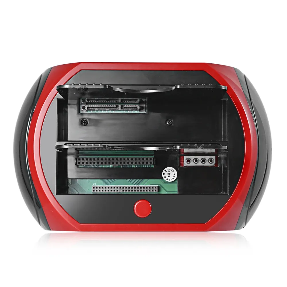 All in One Dual Bay 2.5 Inch 3.5 Inch HDD Docking Station eSATA USB 2.0 to IDE SATA Hard Disk OTB Backup Dock With Card Reader