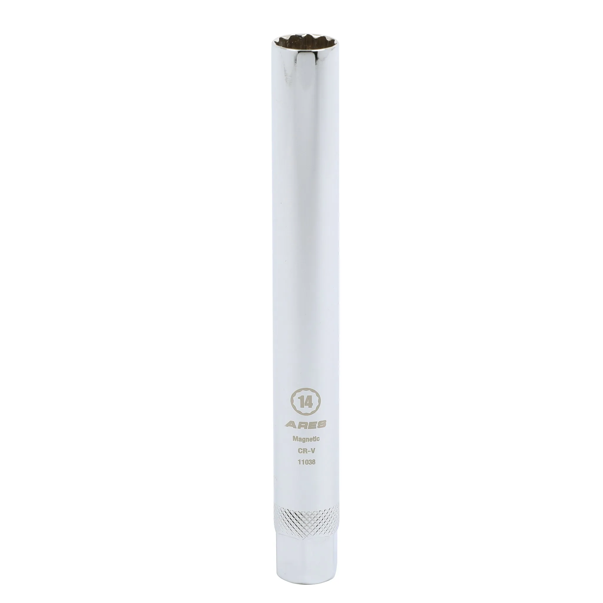 ARES 11038 - Extra Deep 14mm Thin Wall Magnetic Spark Plug Socket