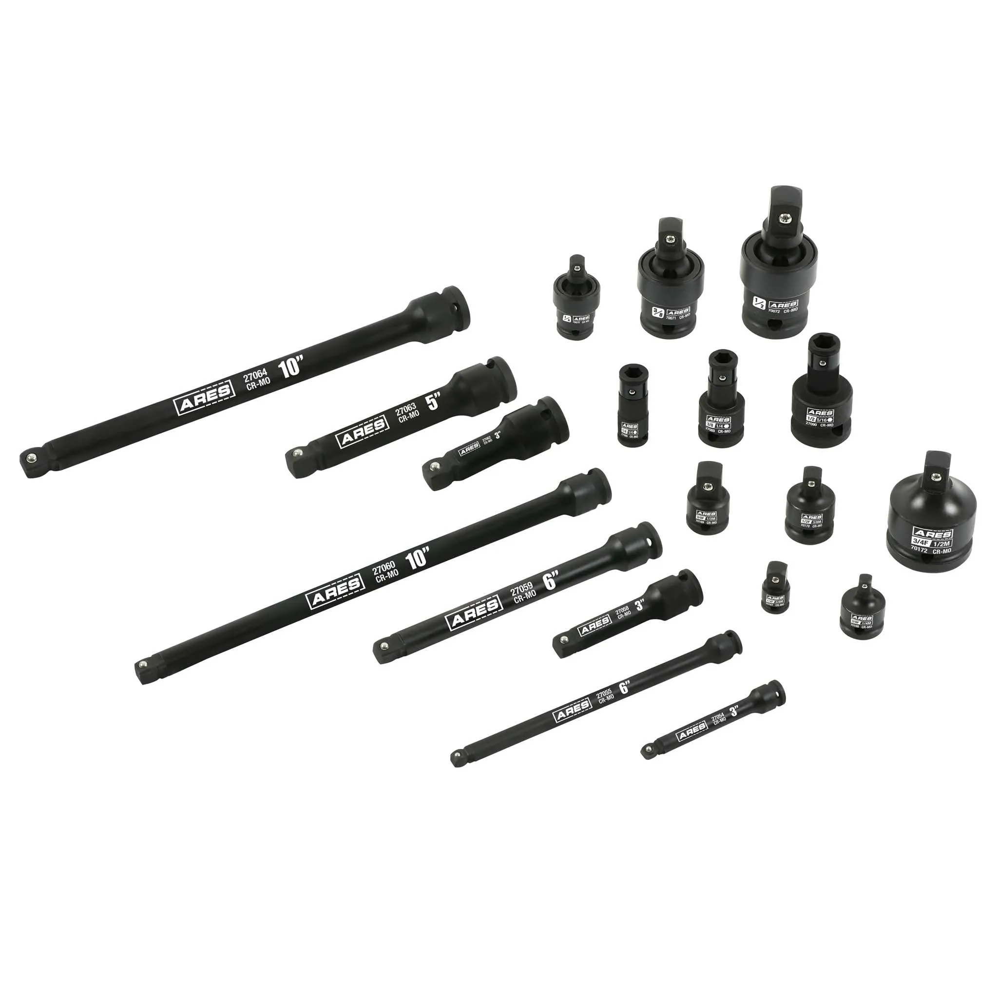 ARES 27071 - 19-Piece Impact Socket Accessories Set