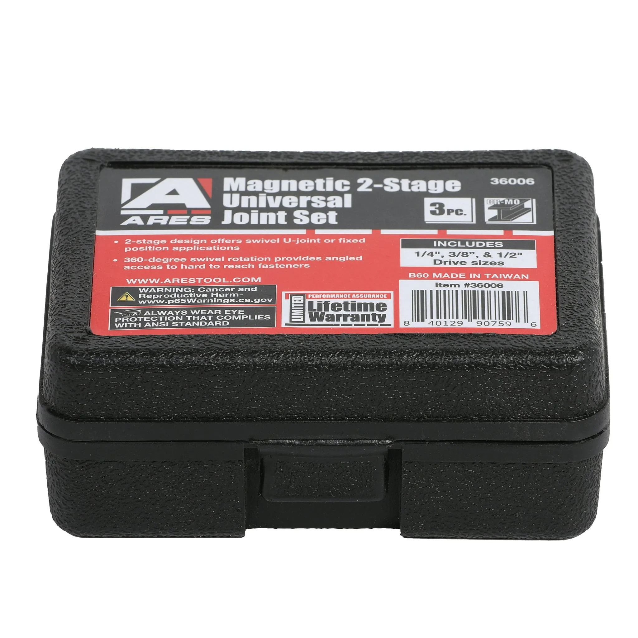ARES 36006 - 3-Piece Magnetic 2-Stage Universal Joint Set
