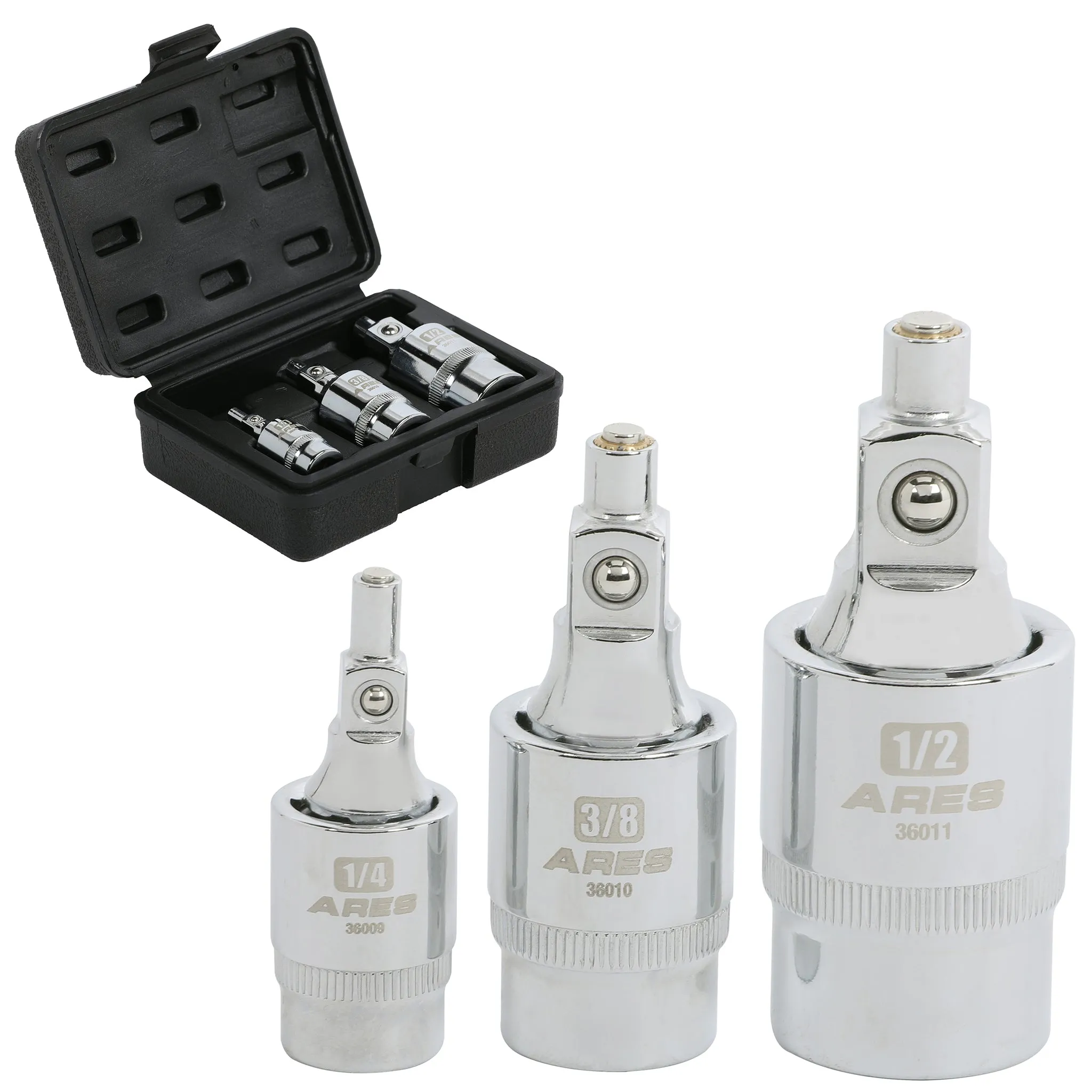 ARES 36006 - 3-Piece Magnetic 2-Stage Universal Joint Set