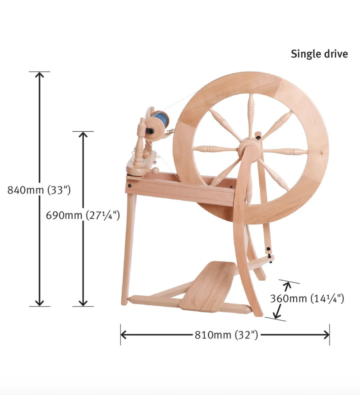 Ashford Traditional Spinning Wheel Single Drive