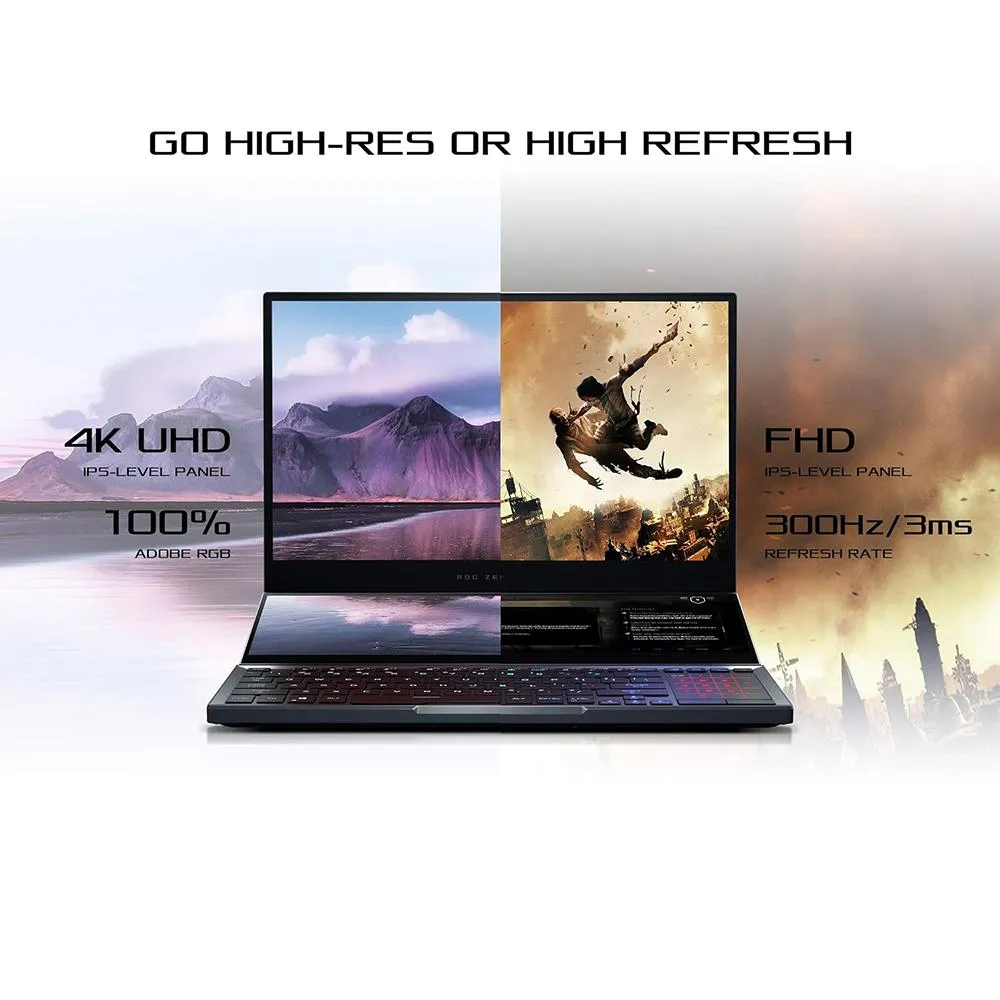 ASUS - GAMING NOTEBOOK ROG ZEPHYRUS DUO 15 I7-10875H 2.3G 32GB 2TB SSD 15.6IN W10P