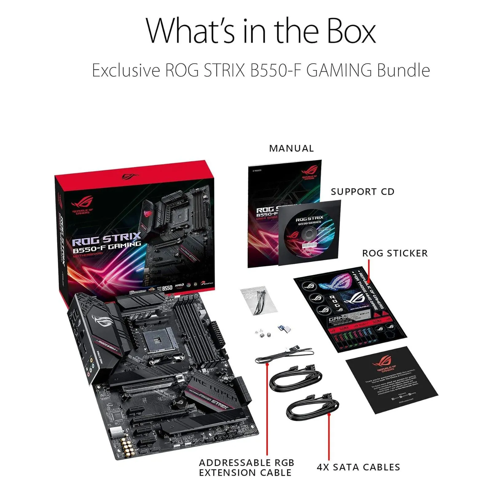 ASUS ROG Strix B550-F Gaming AMD AM4 Zen 3 Ryzen 5000 & 3rd Gen Ryzen ATX  (Refurbished)