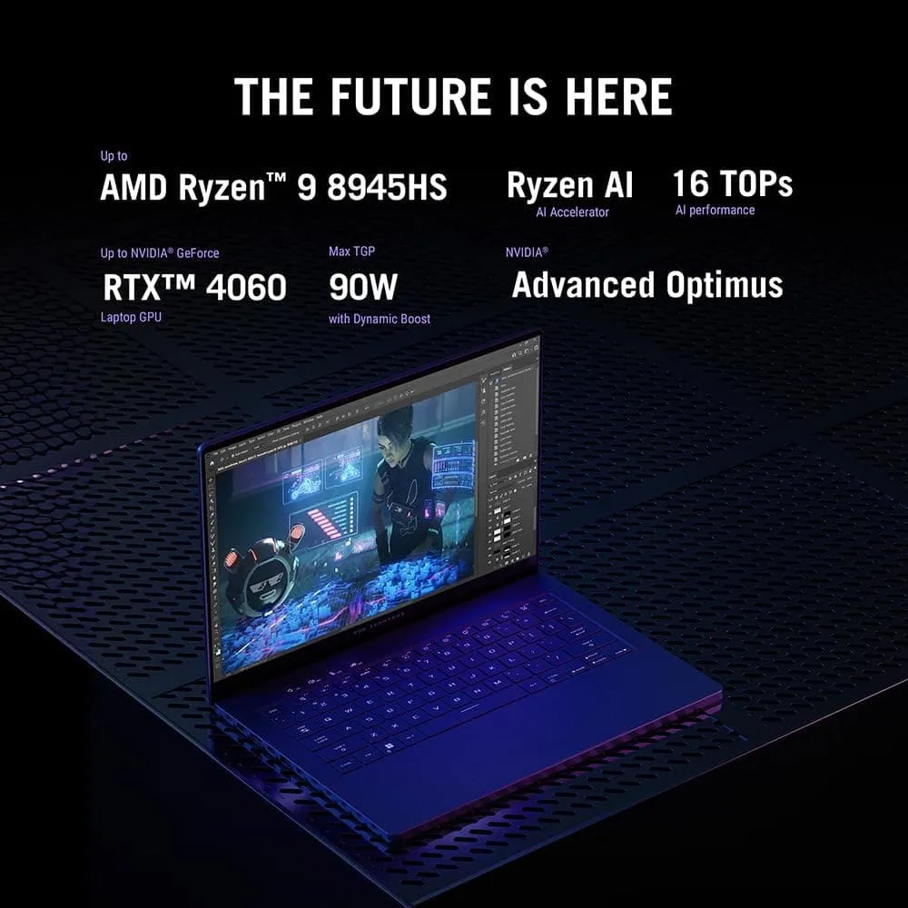 ASUS ROG Zephyrus G14 OLED Gaming Laptop - 14.0" WQXGA  120Hz (AMD Ryzen 9 8945HS, NVIDIA GeForce RTX 4060, 16GB RAM, 1TB PCIe SSD, Windows 11)