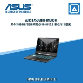 ASUS TUF GAMING FA506NFR-HN005W R7-7435HS/8GB/512GB NVME/2050 4GB || BEST FOR FREELANCERS