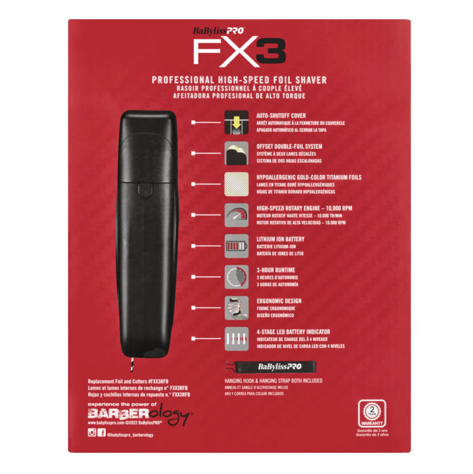 BabylissPro® FX3 Professional High Speed Foil Shaver
