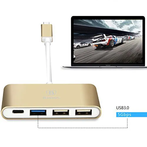 Baseus USB C Type/Type-C 3 HUB/Multi Hub USB-C Multi-function Adapter USB 3.1