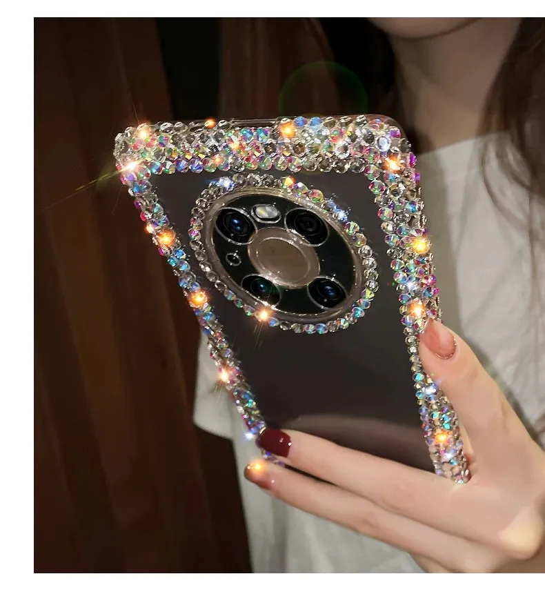 Beautiful Luxury Crystal Rhinestone Clear Phone Case Cover for Samsung Galaxy