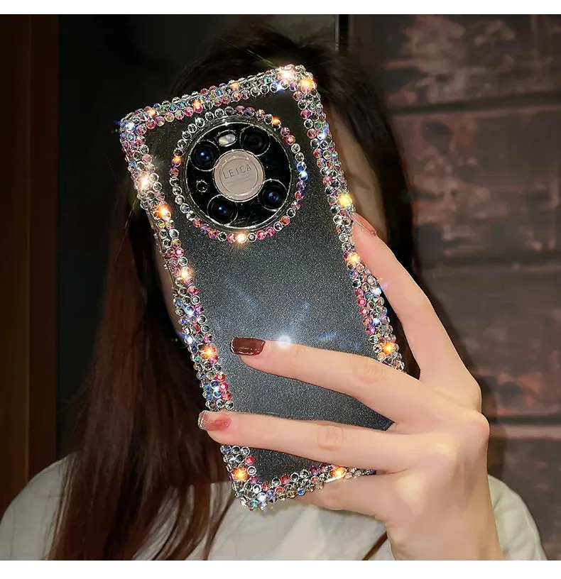 Beautiful Luxury Crystal Rhinestone Clear Phone Case Cover for Samsung Galaxy