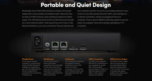 Blackmagic Cloud Store Mini with 8TB and 16TB SSD