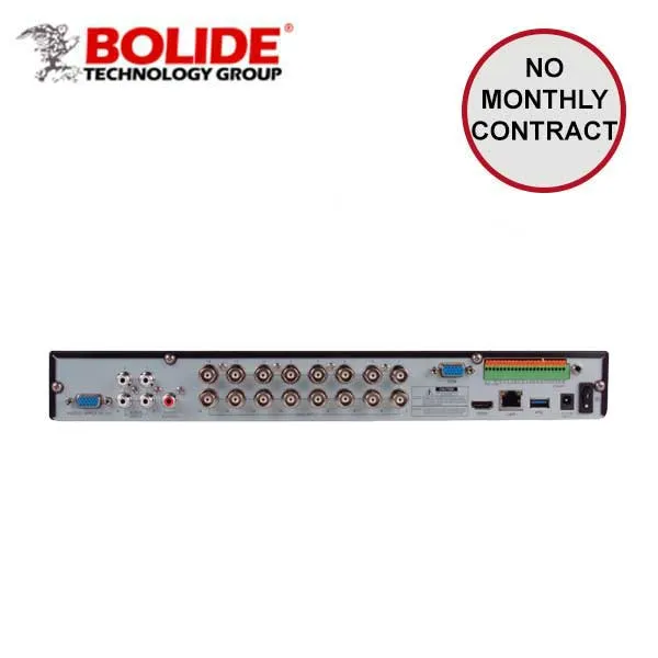 Bolide / Hybrid DVR / 16 Channel / Control Over Coax / 1080P / 24TB HDD / BTG9516