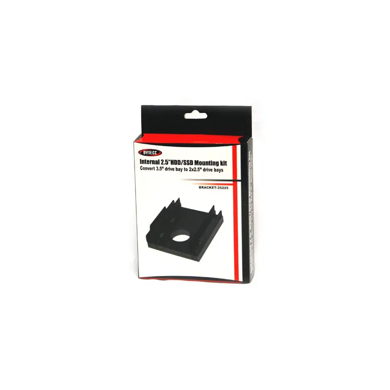 Bytecc Bracket-35225 2.5 Inch HDD/SSD Mounting Kit For 3.5" Drive Bay or Enclosure Model: bracket-35225