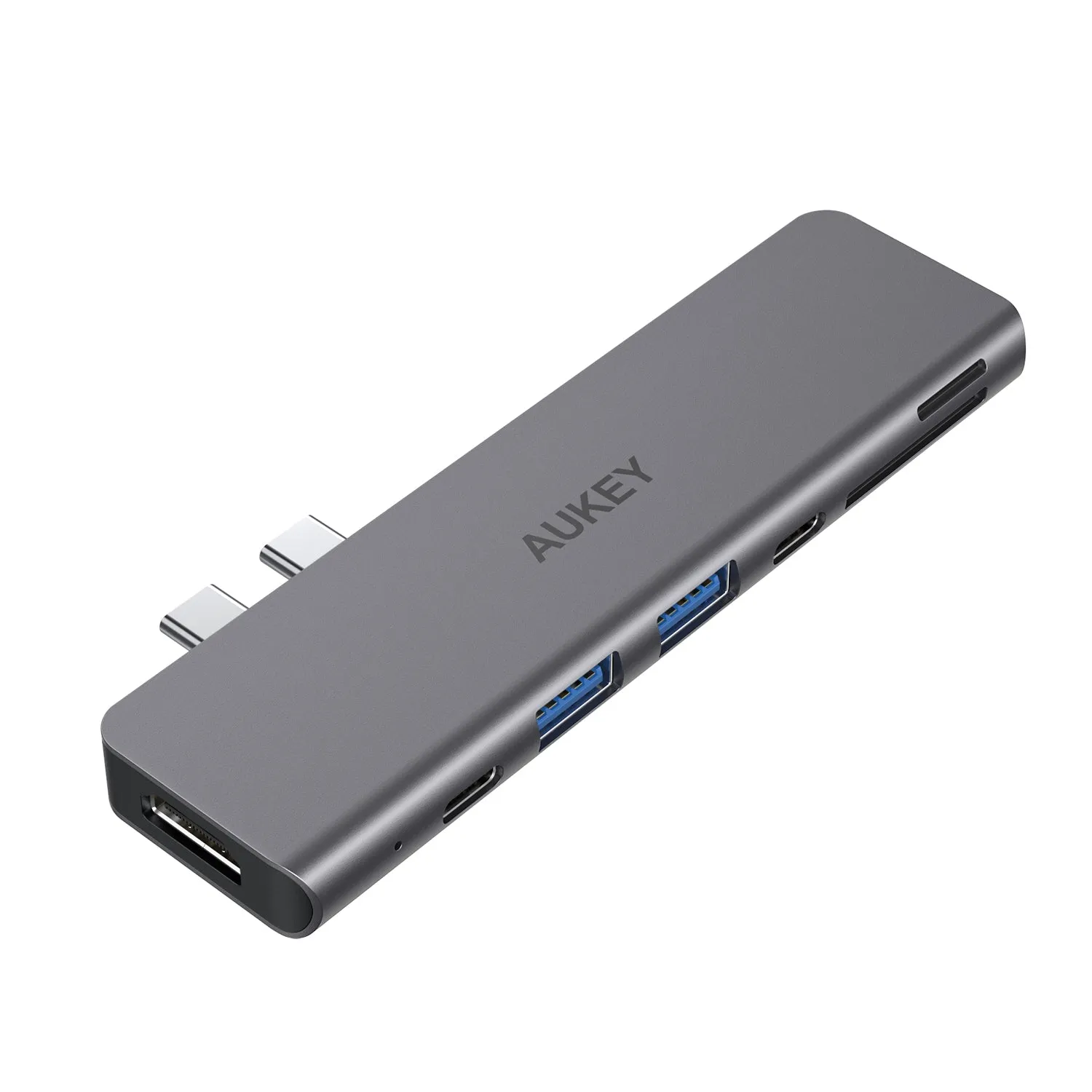 CB-C76 Type C to USB 3.0 7-in-1 Thunderbolt 3 Hub, Aluminium Grey
