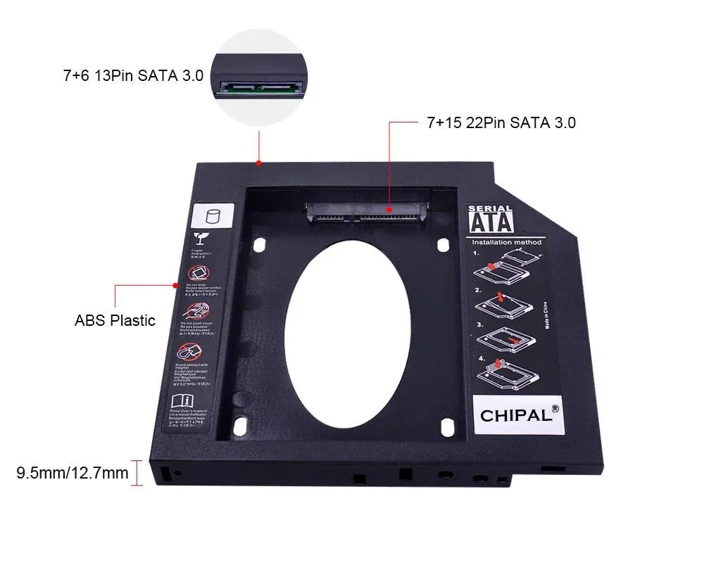 CHIPAL HDD Caddy for Laptop SSD: Maximize Storage Flexibility