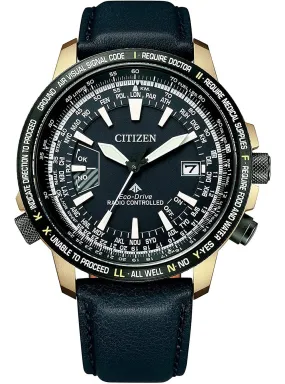 CITIZEN PROMASTER ECO-DRIVE RADIO CLOCK DIRECT FLIGHT CB0204-14L JAPAN MOV'T JDM