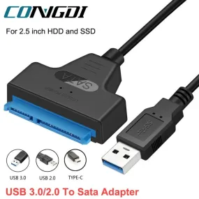 Congdi SATA to USB Adapter: High-Speed Data Transfer Solution
