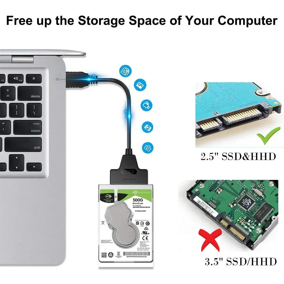 Congdi SATA to USB Adapter: High-Speed Data Transfer Solution