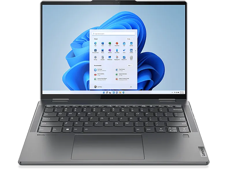 Convertible 2 en 1 - Lenovo Yoga 7 14ARB7, 14" DCI 2K, AMD Ryzen™ 7 6800U, 16GB RAM, 512GB SSD,  Radeon™ 680M Graphics, Windows 11 Home