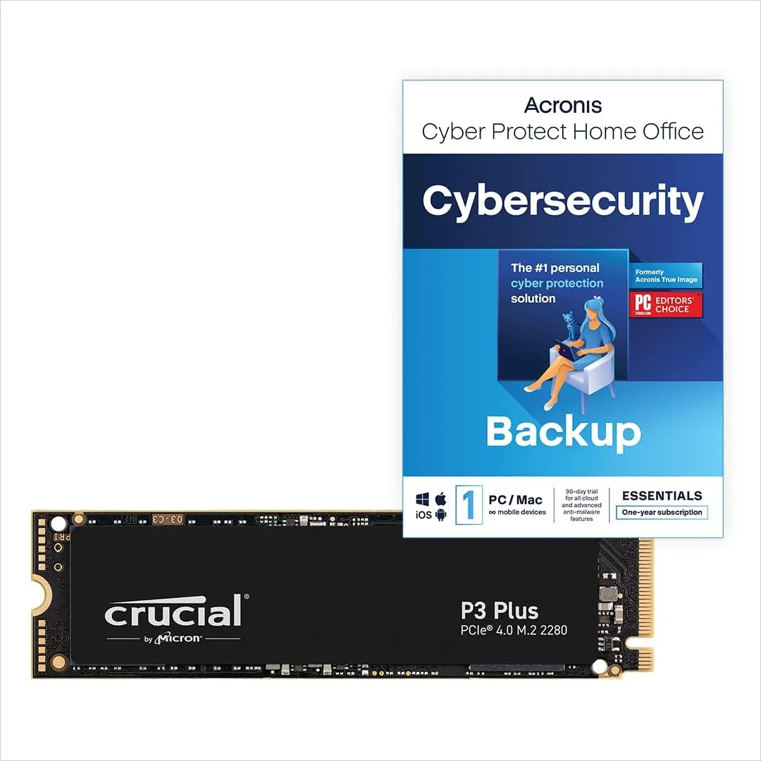 Crucial P3 Plus SSD 2TB M.2 NVMe PCIe Gen4 Internal SSD Blazing Speed and Massive Storage CT2000P3PSSD801
